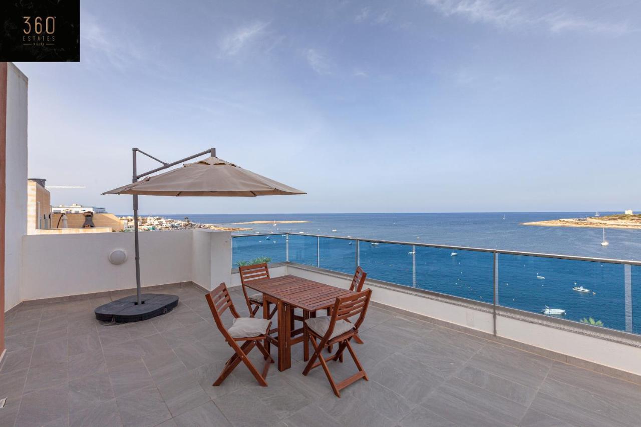 High Floor Seafront Penthouse, Opp Beach & Wifi Ac By 360 Estates St. Paul's Bay Exterior photo