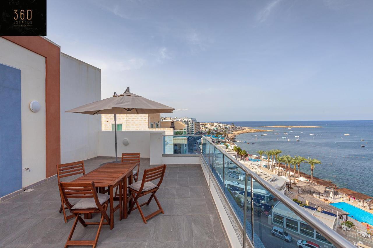 High Floor Seafront Penthouse, Opp Beach & Wifi Ac By 360 Estates St. Paul's Bay Exterior photo